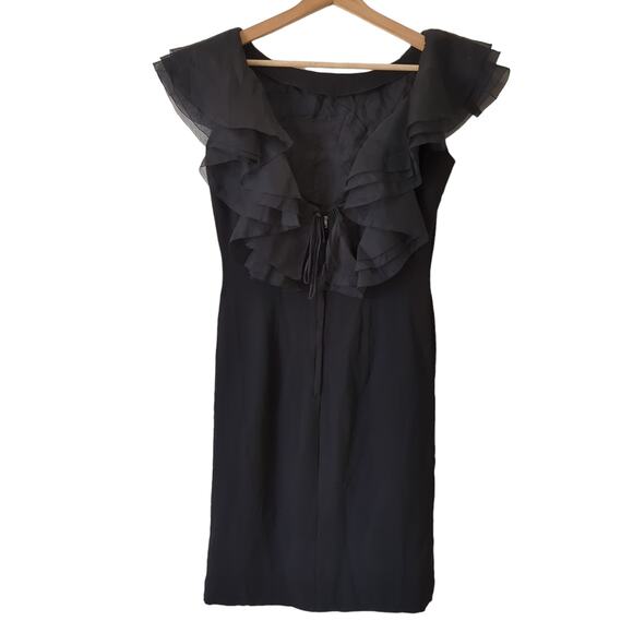 Vintage 60s 70s Lester Melnick NY Womens Dress Halloween Wednesday Addams Bats S - Picture 2 of 4